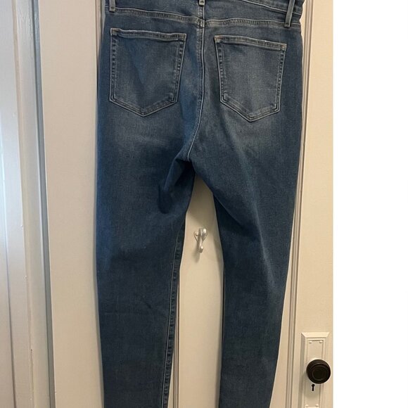 SALE!!!  Loft Skinny ankle ripped edge hi rise button fly jeans size 29/8 - Picture 7 of 10